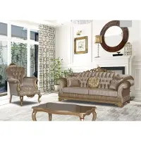 AEA Design Chesterfield 3+1 Sitz Couchtisch Textil Couch Sessel Polster Sofa Couchen