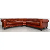 AEA Chesterfield Ecksofa Sofa Couch Ledersofa Polster Eck Couch Garnitur Design #341