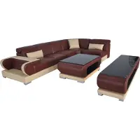 AEA Canapé Canapé rembourré Assise Coin moderne Canapé Salon Garniture 3pcs UForm