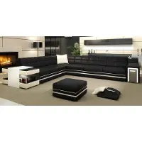AEA Ecksofa Sofa USB Polster Leder Wohnlandschaft Ecke Garnitur L-Form Ledersofa 3026
