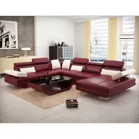 AEA Wohnlandschaft Polster Ecke Eck Sofa Couch Garnitur Landschaft Leder AlfredA