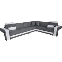 Xl Moebel Gmbh Ledersofa mit USB Wohnlandschaft Eck Garnitur Design Modern Sofa L-Form L6010B