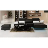 AEA Ledersofa L-Form + USB Wohnlandschaft Ecksofa Garnitur Design Modern Sofa K5009D