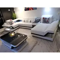 Xl Moebel Gmbh Ecksofa U-Form Couchtisch Polster Garnitur Wohnlandschaft Design Ecksofa Led usb