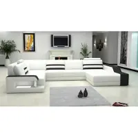 AEA Ledersofa Sofa Couch Polster Ecksofa Big Garnitur Wohnlandschaft Sofas mit USB