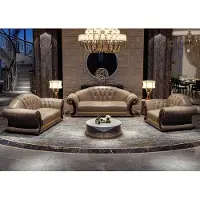 AEA Chesterfield Sofa Klassische Couch Garnitur Couchgarnituren 3tlg Sitzpolster