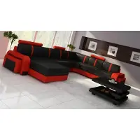 AEA Ecksofa Eckcouch Wohnlandschaft Sofa Polster Ledersofa mit USB Ledergarnitur