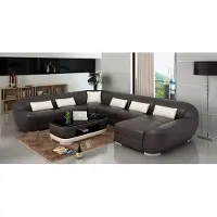 AEA Canapé en cuir moderne + USB,Canapé d'angle Salon Assise Coussin Canapé Garniture Nouveau