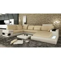 AEA Canapé d'angle Canapé Coussin en forme de U Paysage de salon Bellini Design Canapés XXL Big