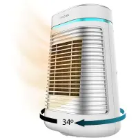 Cecotec Radiateur céramique de table ReadyWarm 1550 Max Ceramic, rotatif et intelligent. 1500 W, oscillation, écran numérique