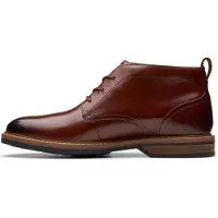 Clarks pour homme. 26178425 Aldwin Chukka Mid bottines en cuir marron (39.5), Plat, Lacets, Casuel