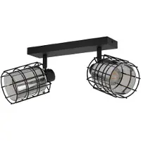 Eglo 99712 CONSACA E27 double plafonnier noir-transparent
