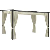 vidaXL Pavillon 4 x 3 m Crème