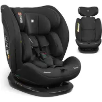 Kikkaboo Siège enfant i-Explore i-Size (40 - 150 cm) appui-tête réglable, ceinture noir uni