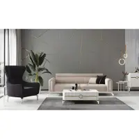 AEA Garnitur Dreisitzer Sessel Stoffsofa Polstersofa Beige Couch Sofa 2tlg