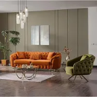 AEA Wohnzimmer Sofagarnitur Sessel Luxus Couch Set Sofa 3 Sitze Sessel Hochwertig