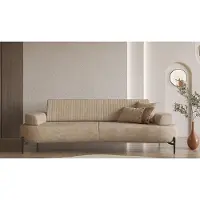 AEA Designe Dreisitzer Sofa 3 Sitzer Polstersofa Stoffsofa Couch Beige