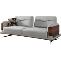 AEA Graue Dreisitzcouch 3-Sitzer-Sofa Dreisitzer Polstersofa Sofa Couch 235cm