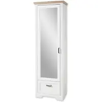 Stella Trading Armoire JASMIN avec miroir, en pin clair et en chêne artisanal