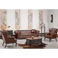 AEA Schreibtisch Sessel Stauraum Arbeitszimmer Luxus Sessel Sofa 3 sitzer Set 5tlg