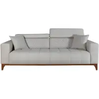 AEA Graue Dreisitzcouch 3-Sitzer-Sofa Dreisitzgarnitur Dreisitzer Polstersofa