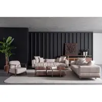 AEA Italienische Möbel Einrichtung Set Garnitur Sofa Couchtisch Sessel 5tlg.