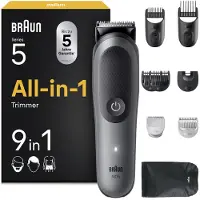 Braun Rasoir Series 5 Groomingset 9-in-1 Lame ultra-tranchante 120 min Batterie puissante