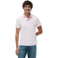 Tommy Hilfiger 1985 Collection Stripe Slim Fit Short Sleeve Polo Rose 3XL Homme