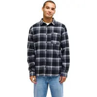 Quiksilver Motherfly Plaid Long Sleeve Shirt Noir,Gris M Homme