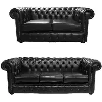 AEA Chesterfield Sofagarnitur 3+2 Sitzer Couch Sofa Polster Garnitur Komplett Set