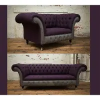 AEA Edle Designer Chesterfield Knopf Garnitur Polster Sitz Leder 3+1 Sitzer
