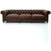 AEA Chesterfield Design Polster Couch Leder Sofa Garnitur Luxus 5Sitzer #166