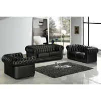 AEA Designer Chesterfield Sofagarnitur Leder 3+2+1 Leder Couch Polster Sofa