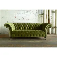 Xl Moebel Gmbh XXL Big Sofa 3 Sitzer Couch Chesterfield Polster Sitz Garnitur Leder Grün