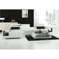 AEA Luxuriöse Leder Sofa Eckcouch Polster Eckgarnitur + Couchtisch 2tlg. Set Couch