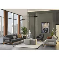 AEA Sofagarnitur Sofa Sessel 321Sitzer Stoff Luxus Grau Sofas Wohnzimmer