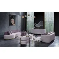 AEA Sofagarnitur Große Wohnlandschaft Rosa Stoffsofas Modern Set 7tlg