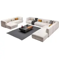 AEA Eckgarnitur Wohnlandschaft Große Sofas L-Form Polstersofa Couch Stoff