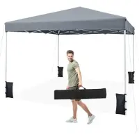 Merkloos Pavillon pliable de 3 x 3 mètres, avec sac de transport et piquets de fixation