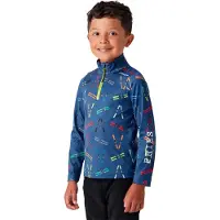 Spyder Mini Challenge Long Sleeve Base Layer Bleu 6 Years Garçon