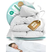Merkloos Couette en duvet avec 90% de duvet, idéale pour les quatre saisons