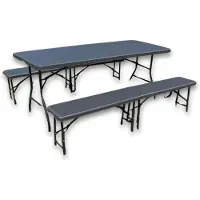 Merkloos Table de pique-nique pliante avec 2 bancs