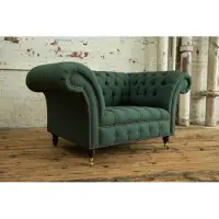 AEA Canapé rembourré Canapé textile Chesterfield Garniture canapé 1,5 places 3 places