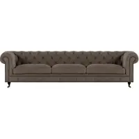 AEA Canapé trois places Canapé Chesterfield Gris Textile Meuble rembourré