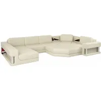 AEA Ecksofa U-Form Couch Wohnlandschaft Sofa Couch Modern Design Sofa Textil Leder