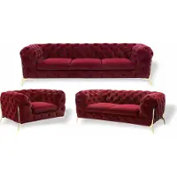 AEA Designer Chesterfield Sofagarnitur Sofa Couch Polster Set in Samt 3+2+1 Sitzer
