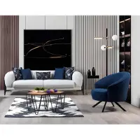 Xl Moebel Gmbh Weiß-Blaue Stilvolle Wohnzimmer Garnitur Luxus Dreisitzer Couch Sessel