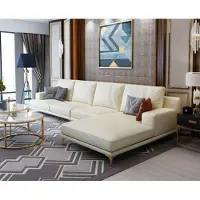 AEA Designer Sofa Couch Ecksofa mit Hocker Polster Garnitur Wohnlandschaft L-Form