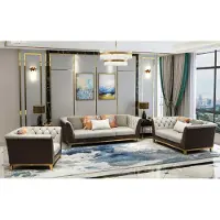 AEA Canapé Canapé Garniture Assise Coussin Set complet 3+2+1 Canapés Design Chesterfield