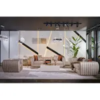 AEA Luxus Beige Set Sofagarnitur 3+3+1 Sitzer Couchtisch Sofa Sessel Sofas 5tlg